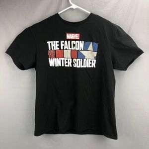 Marvel Comics The Falcon And The Winter Soldier T Shirt Mens Size XL Black